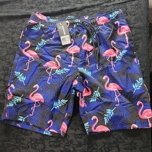 Flamingo Print Swim Shorts